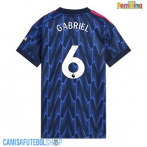 Camisa de time de futebol Arsenal Gabriel Magalhaes #6 Replicas 2º Equipamento Feminina 2025-26 Manga Curta